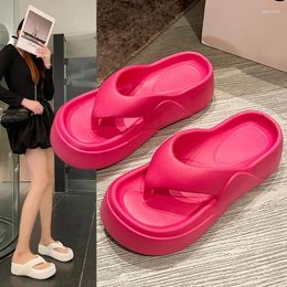 Slippers Platform Flip Flops Women Summer Sandals Women's High Heel Height Increase Ladies Slides Fashion Outdoor Female Shoes