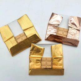 Gift Wrap 18x25cm Gold Laminted Foil Wrapper For Chocolate Candy Bar Packaging Backing Paper 500pcs