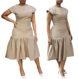 Spring/summer New Pleated Womens Dress Twisted Silk and Hemp Fabric International Station Goods