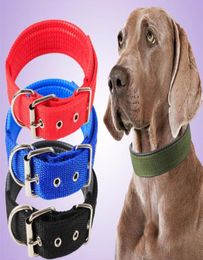 Nylon Pet Dog Collar Durable Adjustable Soft Nylon Pet Puppy Cat Dog Collar with Buckle Dog Leash Training Lead Strap Collar Promo6050004