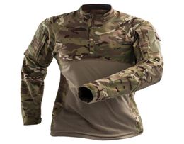 Men039s Tactical Combat Airsoft Shirt Dry Quick Wear Resistant BDU Camo Hunting Paintball Camouflage Long Sleeve Shirts3082900