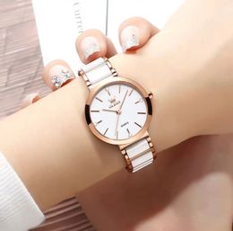 Olevs Women's Quartz Watch Fashionable and Exquisite Ceramic Strap Women's Watch 30mm