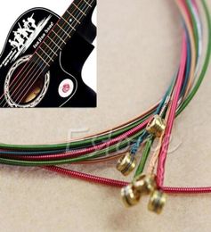 6Pcs Rainbow Colorful Color Strings for Acoustic Guitar Ukulele Instrument 3074840