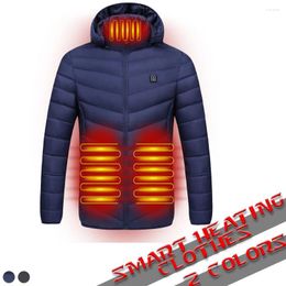 Hunting Jackets Winter 4 Zone USB Heating Jacket Smart Slef-heating Windproof Warmth Clothing Climbing Hiking Skiing Cycling Coat Sportswear
