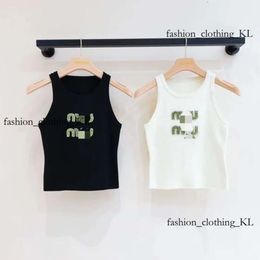 Muimui Top Women Multiple Colours Women's Designer Women Sexy Halter Tee Party Fashion Crop Embroidered T Shirt Spring Summer 177 Mui-Mui Top