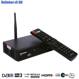 Box Hellobox V5 Satellite TV Receiver Online Software Upgrade TV Box Builtin Satellite Finder DVB S2 TV Tuner Brazil IKS