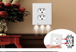 Durable Night Light Duplex HighQuality Convenient Outlet Cover Wall Plate With Led Night Lights Ambient Light Sensor8719566