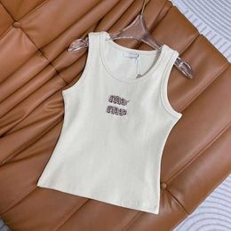 2024 Spring Festival New Letter Diamond Sling Tank Top with Reduced Age Sleeveless Top