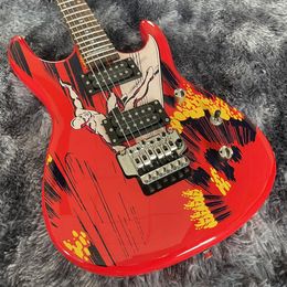 Custom Joe Satriani 6 String Electric Guitar 2H Pickup Floyd Rose Bridge Chorme Part
