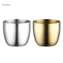 Cups Saucers F63A 300ml Portable Coffee Mug Stainless Steel Beer Without Handle For Drinking