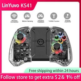 Game Controllers Joysticks LinYuvo KS41 Joypad wireless controller game board wake-up 6-axis gyroscope hardware ring compatible with Swtich Q240407