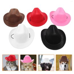 Dog Apparel 5 Pcs Pet Hat Multi-function Kitten Adorable Puppy Hats Cat Non-woven Fabric Accessories Festival Pets