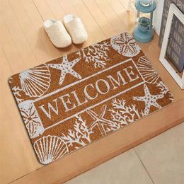 Carpets Ocean Welcome Pattern Carpet Entrance Doormat Non-slip Living Room Kitchen Bedroom Decor Rug Floor Mats Home