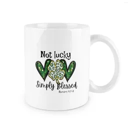 Mugs Personalized Text Po Image Coffee Not Lucky Simply Bleaaed 1oz Ceramic DIY Different Design Images Custom Gift