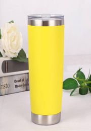 20oz Stainless Steel Car Cup Vacuum Insulated Travel Mug Metal Water Bottle Beer Tumbler With Lid Fashion Coffee Mug 12 Colors7824738