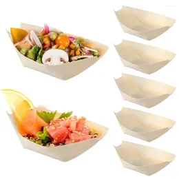 Disposable Dinnerware Sushi Serving Plate Burr-free Tray Smooth Tableware Compact Dessert Salad Appetiser