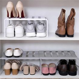 ABS Extensible Shoe Rack Storage Shelf Organizer Holder Under Sink Cabinet Household 240329