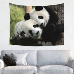 Tapestries Lovely Panda Tapestry Wall Hanging Hippie Polyester Animal Bohemian Decoration Room Decor Tapiz