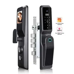 Lock High Security Outdoor Tuya Electronic Door Lock for Home Hotel Apartment Fully Automatic Fingerprint Door Lock With Camera