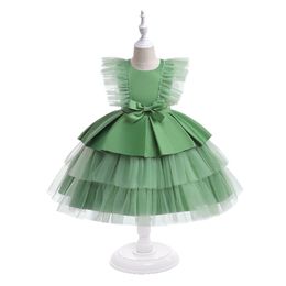 Bright White Pink Champagne Green Jewel Girl's Birthday/Party Dresses Girl's Pageant Dresses Flower Girl Dresses Girls Everyday Skirts Kids' Wear SZ 2-10 D406231