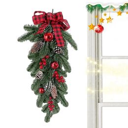 Decorative Flowers Artificial Christmas Swag Teardrop Shaped Rustic Table Door And Outdoor Decorations