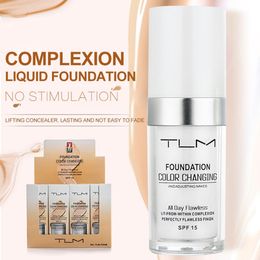 TLM 30ml Magic Colour Changing Liquid Foundation Oilcontrol Face Cover Concealer Long Lasting Makeup Skin Tone Foundation TSLM12372899
