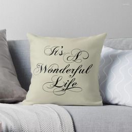 Pillow It's A Wonderful Life Throw Decorative Cover For Living Room Christmas Pillows Sofa Covers