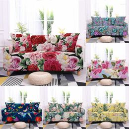 Chair Covers Floral Sofa For Living Room 3D Rose Butterfly Print Stretch Slipcovers Couch Corner Cover Home Decoration