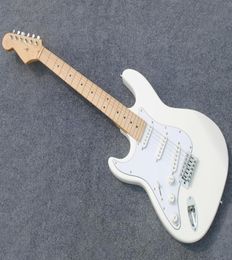 Factory Outlet6 Strings Left Handed White Electric Guitar with Basswood BodyMaple FretboardHigh Cost Performance8529164