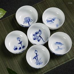 Cups Saucers Jingdezhen The Blue And White Porcelain Cup Hand-painted Tea Set Teacup Wholesale With Modern