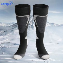 COPOZZ Brand Ski Socks Winter Snowboard Sport Socks Men Women Thick Warm Cycling Socks Moisture Absorption High Elastic Socks 240322