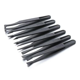 Tools 1PC Precision Tweezers Set With Fine Tip Plastic Tweezer Anti Static Electronic Industrial Maintenance Nail Tool