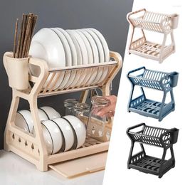 Kitchen Storage Double Layer Dish Drying Rack Drainer Sturdy Basket Sink Households Tools Organiser With Suppli C5W1