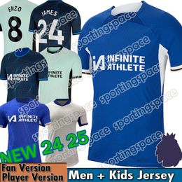 23 24 25 ENZO NKUNKU N.JACKSON Soccer Jersey CFC 2023 2024 Kids Kit Home Away Third Plus Size 4XL Women Football Shirt Full Kit Player Version STERLING PALMER GALLAGHER