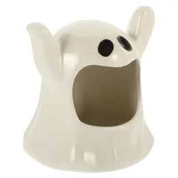 Candle Holders Ceramic Ghost Holder Halloween Party Desktop Candlestick Outdoor Table Decoration