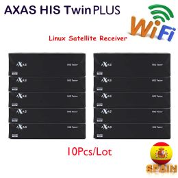 Box 10Pcs/Lot Satellite TV Receiver Axas His Twin+ DVBS2/S HD WiFi + Linux E2 Open ATV 6.3 smart tv box decoder replace ZGEMMA box