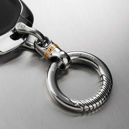 Keychains Lanyards High quality mens titanium ring car remote control special keychain high-quality waist hanging Q240403