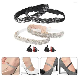 Vases 4 Pcs Pearl Pumps High Heels Anti Drop Anti-loose Shoelace Elastic Straps Do Not Follow