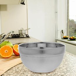 Bowls Stainless Steel Rice Bowl Large Prep Cooking Home Mixing Fruit Soup Pot Storage Organizer