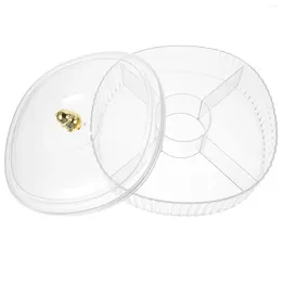 Dinnerware Sets Clear Plastic Serving Tray Divided Dried Fruit Box Creative Plate Decorate Nuts Storage Case
