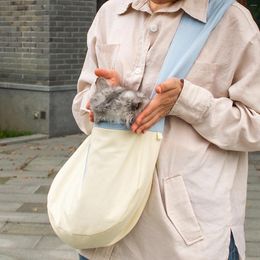 Cat Carriers Fashion Pets Dog Puppy Carrier Bag Outdoor Travel Handbag Canvas Single Shoulder Cats Bags Sling Comfort Breathable Tote