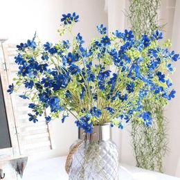 Decorative Flowers Multi Artificial Single Daphne Flower Fake Plant Long Branch Small Floral Wedding Garden Home Room Vase Table Decoration