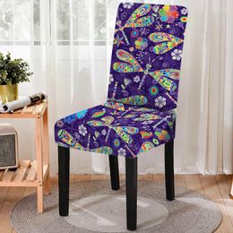 Chair Covers Elastic Dining Cover Strech 3D Printed Butterfly Slipcover Seat For Kitchen Stool Home Party Decor