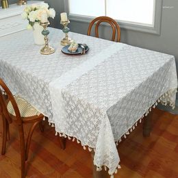 Table Cloth Nordic White Lace Retro Crochet Dining Coffee Mat Bedtable Sofa Refrigerator Dinner MF595