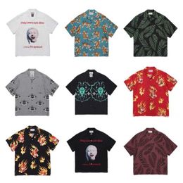 Men's T-Shirts New Full line Wacko Maria Short Shirt Print Casual Mens And Womens Hawaiian Vacation Collection Wacko Maria Shirt T-Shirt J240402