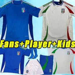 24 25 Italia BONUCCI soccer Jersey 2024 Home Away VERRATTI JORGINHO INSIGNE Belotti CHIESA BARELLA CHIELLINI ItalyS Immobile football shirt 2025 men kids kits