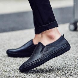 Casual Shoes Genuine Leather Mens Handmade Slip On Loafers Comfy Driving Moccasins Designer Walking Men