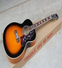 Whole Guitar Factory High Quality Acoustic Guitar Vintage Sunburst Acoustic Guitar Grover Tuners 155252535