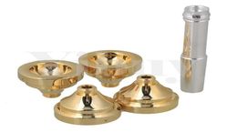 Whole4 Golden Trumpet Head Cups Silver Plated Brass Trumpet Mouthpiece2546303