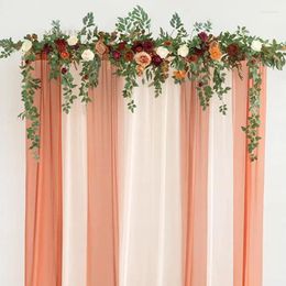 Decorative Flowers 200X40CM Artificial Arch Flower Strip Rose Wedding Supplies El Holiday Decoration Background Wreath